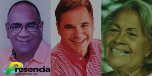 De izquierda a derecha, Carlos Rodríguez (PNP), Jesús G. Márquez (PPD) y Gloria Escobar (PIP). (Foto/Suministrada)